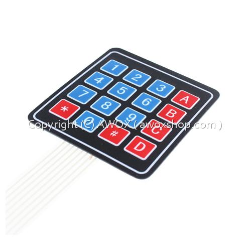 4×4 matrix array keyboard 16 keys