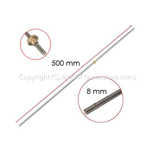 threaded bar Screws T8-2-D8 500mm