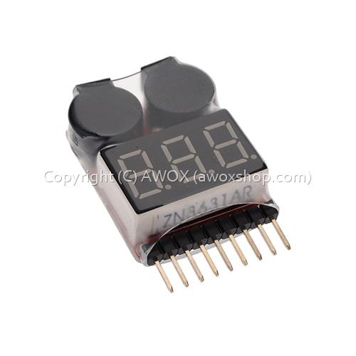 1 8S Lipo Li ion Fe Battery Voltage 2IN1 Tester