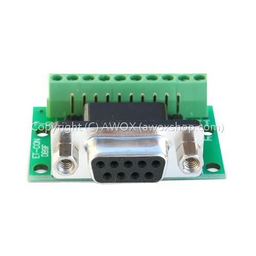 DB9 RS232 Serial to Terminal Female Adapter Connector